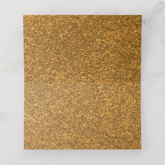 Carte De Placement Élégant Modèle blanc Parties scintillant or (Intérieur déplié)