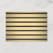 Carte De Placement Elegant Modern Border Black & Gold Large Escort / (Dos)
