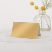 Carte De Placement Elegant Modern Gold Gradient Wedding Name & Table (Dos)