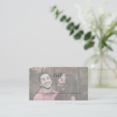 Carte De Placement Élégant moderne simple Mariage photo plat (Debout devant)