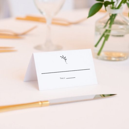 Carte De Placement Élégant monogramme Mariage minimal