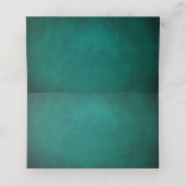 Carte De Placement Élégant Monogramme Mariage vert foncé (Intérieur déplié)