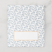 Carte De Placement Élégant Motif de saule bleu table de soirée (Extérieur déplié)