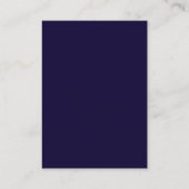 Carte De Placement Elegant Navy Flat Place Card (Dos)