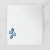 Carte De Placement Élégant Noël bleu et argent Entertainment (Extérieur déplié)
