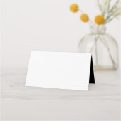 Carte De Placement Elégant noir blanc Simple Mariage de verdure (Dos)