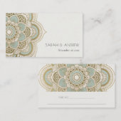 Carte De Placement Elégant Ornate Gold Turquoise Turquoise Mandala Ma (Devant / Derrière)