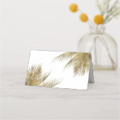 Carte De Placement Elégant Palm Tree Plage Tropical Mariage (Dos)