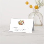 Carte De Placement Élégant panier fleur sauvage Boho (Dos)