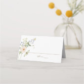 Carte De Placement Élégant Pastel Fleur sauvage Delicate Floral Maria (Dos)