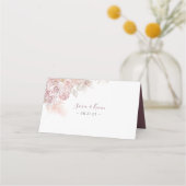 Carte De Placement Élégant Pastel Vanilla Rose Floral Mariage (Dos)