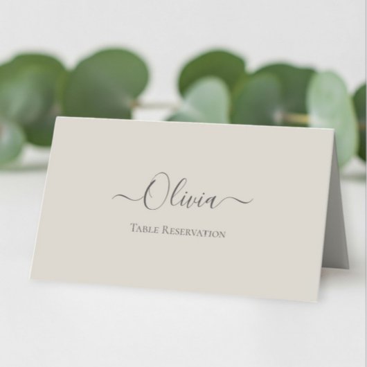 Carte De Placement Elegant Personalized Wedding Place Card – Simple