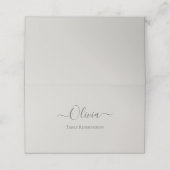 Carte De Placement Elegant Personalized Wedding Place Card – Simple (Extérieur déplié)