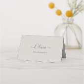 Carte De Placement Elegant Personalized Wedding Place Card – Simple (Devant)