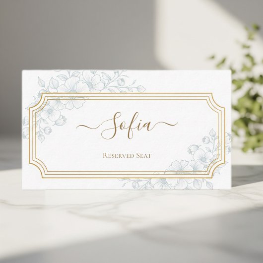 Carte De Placement Elegant personalized wedding placeholder