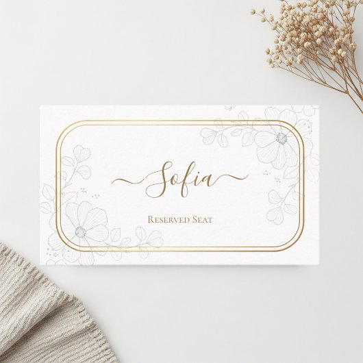 Carte De Placement Elegant personalized wedding placeholder. Custom