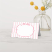 Carte De Placement Elegant Pink Bow Coquette Birthday (Devant)