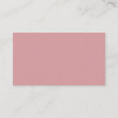 Carte De Placement Elegant Pink Minimalist Table Sign (Dos)
