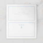 Carte De Placement Elegant Powder Blue Wedding (Extérieur déplié)