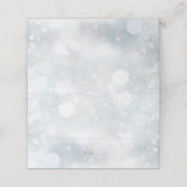 Carte De Placement Élégant premier hiver Snowflakes Mariage moderne (Extérieur déplié)