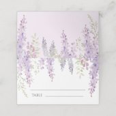 Carte De Placement Élégant Purple Wisteria Flowers Mariage (Extérieur déplié)