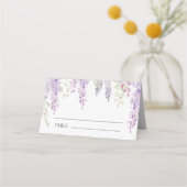 Carte De Placement Élégant Purple Wisteria Flowers Mariage (Devant)