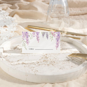 Carte De Placement Élégant Purple Wisteria Flowers Mariage