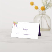 Carte De Placement Elégant Purple Wisteria Réservé Siège (Devant)