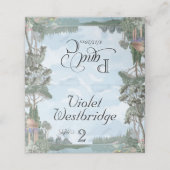 Carte De Placement Elegant Regency Era Garden Wedding Numéro de table (Extérieur déplié)