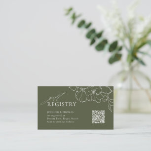 Carte De Placement Élégant registre de mariage floral à la sauge dess