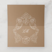 Carte De Placement Élégant Rococo Mariage Brown (Intérieur déplié)