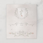 Carte de placement | Élégant Rose de Mariage de be (Extérieur déplié)