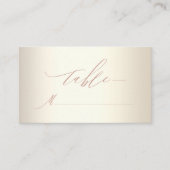 Carte De Placement Élégant Rose Gold Calligraphie Champagne Mariage (Devant)