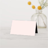 Carte De Placement Élégant rose pâle | Mariage noir (Dos)
