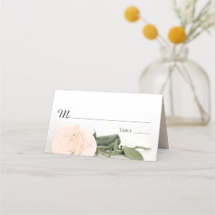 Carte De Placement Élégant Rose Pale Peach Mariage