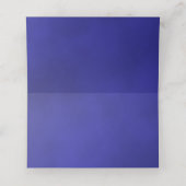 Carte De Placement Élégant Royal Blue ou Cobalt Rose Mariage Inscript (Intérieur déplié)