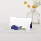 Carte De Placement Élégant Royal Blue Rose Blank do-it-yourself Impri (Devant)