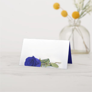 Carte De Placement Élégant Royal Blue Rose Blank do-it-yourself Impri