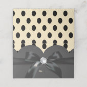 Carte De Placement Élégant ruban chic moderne carte Place (Extérieur déplié)