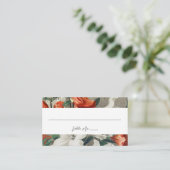 Carte De Placement Élégant Rustic Florals Mariage en terre cuite (Debout devant)
