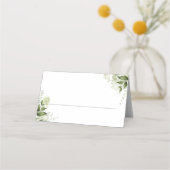 Carte De Placement Élégant Rustique de verdure Mariage plié (Devant)