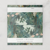 Carte De Placement Élégant Rustique Exotique Tropical Mariage de forê (Extérieur déplié)