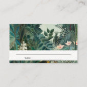 Carte De Placement Élégant Rustique Exotique Tropical Mariage de forê (Dos)