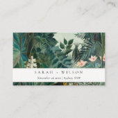 Carte De Placement Élégant Rustique Exotique Tropical Mariage de forê (Devant)