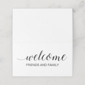 Carte De Placement Élégant sac cadeau de bienvenue de mariage (Extérieur déplié)