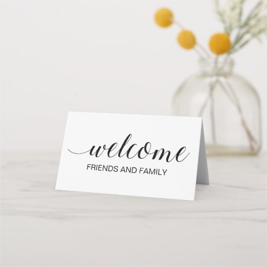 Carte De Placement Élégant sac cadeau de bienvenue de mariage (Devant)