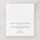 Carte De Placement Élégant sac cadeau de bienvenue de mariage (Intérieur déplié)