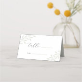 Carte De Placement Elégant Sage Greenery Table Mariage (Devant)