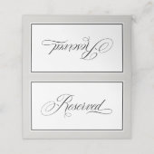 Carte De Placement Élégant script de calligraphie Signes de table rés (Extérieur déplié)