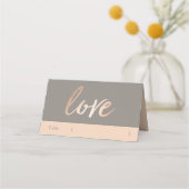 Carte De Placement Élégant script Faux Foil (Devant)